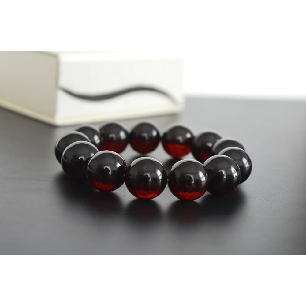 Red Cherry Baltic Amber Bracelet 15.5 grams