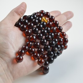Mala Japa Meditative Rosary of Baltic Amber Cherry amber prayer beads 92.5 g