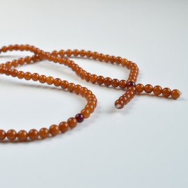 Mala Japa Meditative Rosary of Baltic Amber Vintage color prayer beads