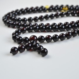 Mala Japa Meditative Rosary of Baltic Amber 63.5 g Cherry Amber prayer beads
