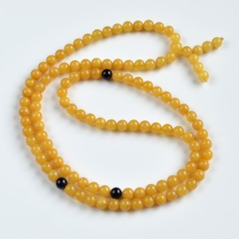 Mala Japa Meditative Rosary of Baltic Amber 31.5 g Butterscotch Vintage color prayer beads
