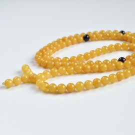Mala Japa Meditative Rosary of Baltic Amber 31.5 g Butterscotch Vintage color prayer beads