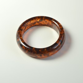 Amber Bangle Bracelet One Piece of Amber Pure Baltic Polished Amber, Baltic Amber Handmade Cuff Bracelet