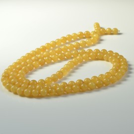 Mala Japa Meditative Rosary of Baltic Amber 58 g Butterscotch Vintage color prayer beads