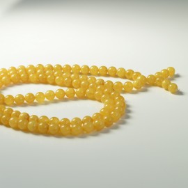 Mala Japa Meditative Rosary of Baltic Amber 58 g Butterscotch Vintage color prayer beads