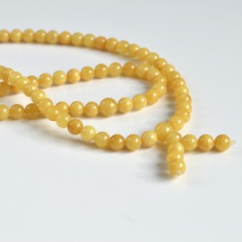 Mala Japa Meditative Rosary of Baltic Amber 29 g Butterscotch Vintage amber color prayer beads