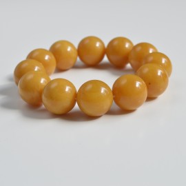 Butterscotch Amber Bracelet Egg Yolk Amber Bracelet, Massive Amber beads, Yellow Fashion Jewelry, Natural Organic Amber