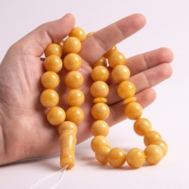 Butterscotch Baltic Amber Round Beads 33 Beads 115 g Amber Islamic Misbaha