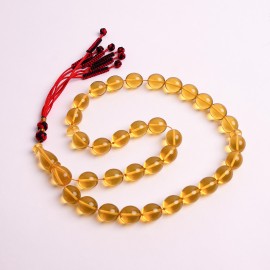 Natural Yellow Baltic Amber 33 Round Beads 52 g Islamic Misbaha