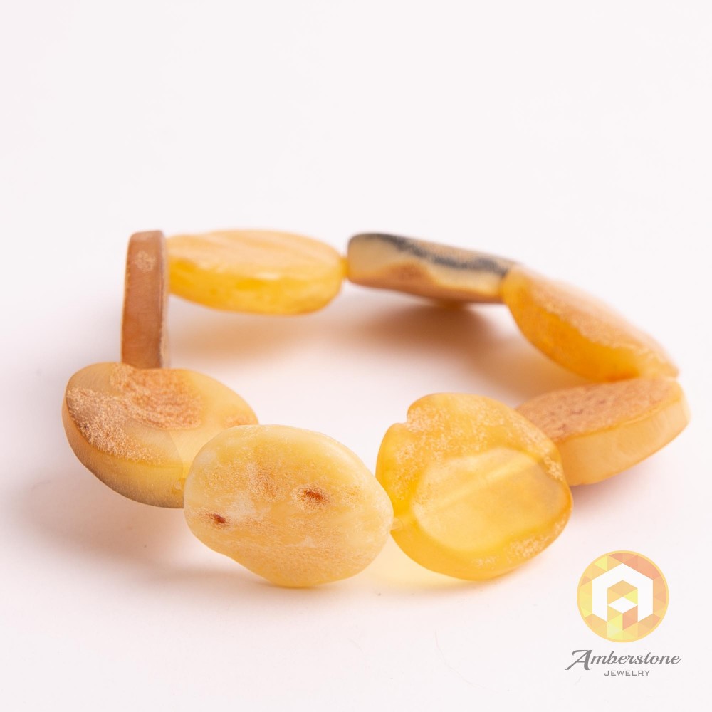 Raw Amber Bracelet, Genuine Baltic Amber Jewelry, 100% Natural Baltic Amber, Organic Amber Bracelet