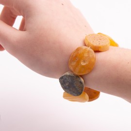 Raw Amber Bracelet, Genuine Baltic Amber Jewelry, Safari Design Amber, 100% Natural Baltic Amber, Organic Amber Bracelet