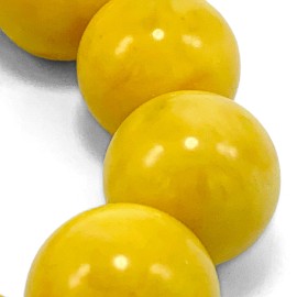 Egg yolk Baltic Amber Beaded Bracelet, beads 52 grams