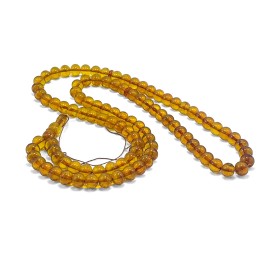 Gold Baltic Amber Prayer Beads 99 beads  50 grams hanmade