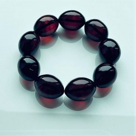 Red Cherry Amber Big Olive Beads 18mm