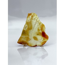 Unique Natural White Baltic Amber Ring 5.81 grams