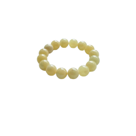 Milky White Amber Bracelet, 23.4 grams