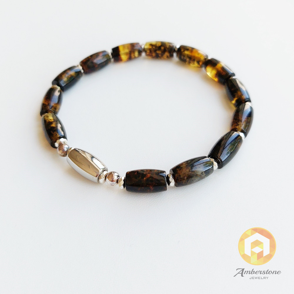 Amber Men bracelet 100% Natural Baltic Amber, Organic Amber Bracelet Amber Bracelet