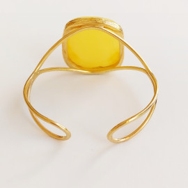 Yellow Amber Bracelet, Adjustable Bracelet 27g