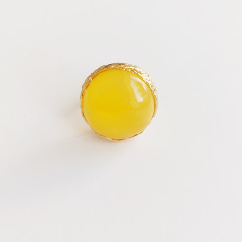 Yellow Baltic Amber Ring 12.6g