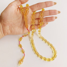 Pure Amber Islamic Prayer Beads, 66 beads, 28.2 grams
