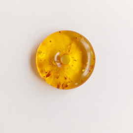 Unique Baltic Amber Pendant Butterscotch Donut