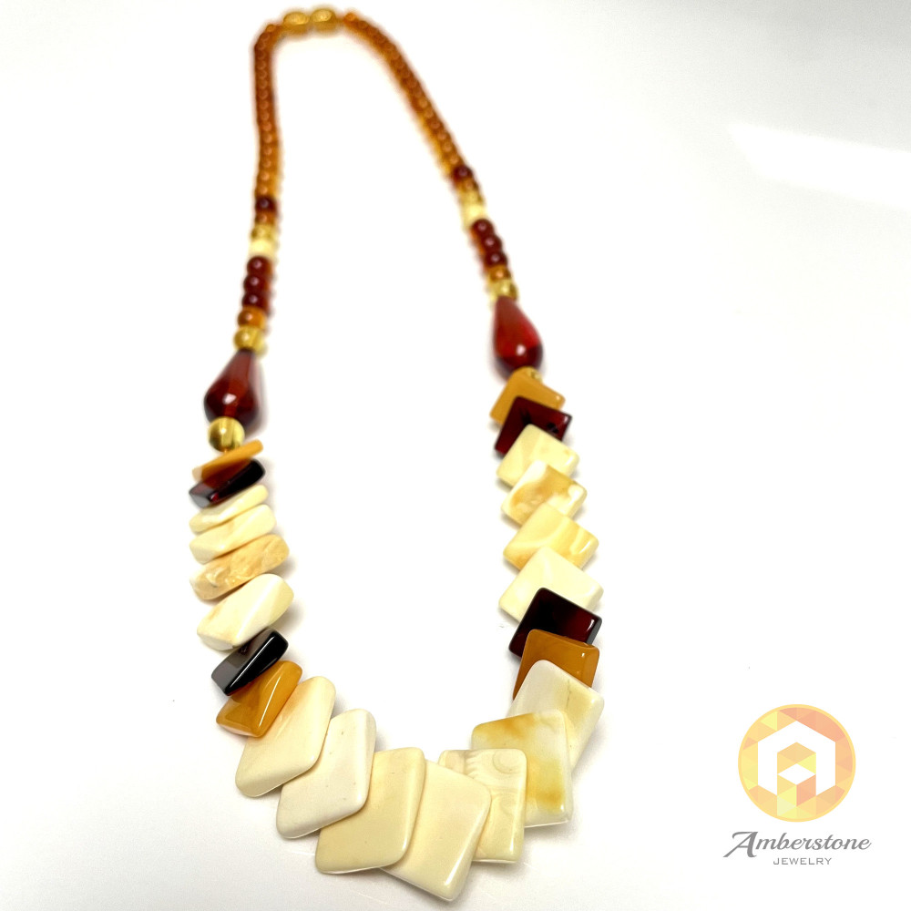 copy of Amber Necklace Red Color Amber Round Beads Necklace