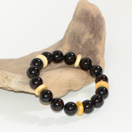 Cherry with White Bracelets Amber Baltic Amber beads 14mm