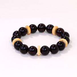 Cherry with White Bracelets Amber Baltic Amber beads 14mm