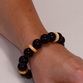 Cherry with White Bracelets Amber Baltic Amber beads 14mm