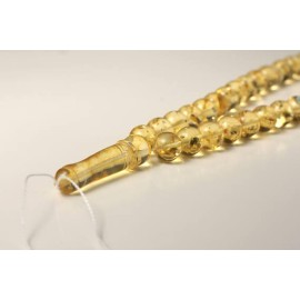 Tasbih Rosary of Baltic Amber Massive 13 mm Beads 45 g Yellow Amber Islamic Misbaha