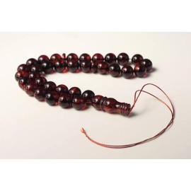 Red Cherry color Baltic Amber Islamic Prayer Beads 27.88 grams 11 mm rosary Muslim Rosary