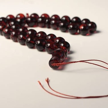 Red Cherry color Baltic Amber Islamic Prayer Beads 27.88 grams 11 mm rosary Muslim Rosary