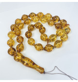 Yellow Amber Islamic Prayer 33 Beads
