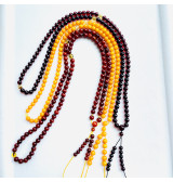 Set of Buddhist Rosaries, Mala 108 Beads Made of Natural Baltic Amber