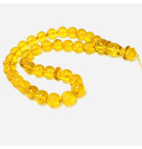 Clear Yellow Natural Baltic Amber, 33 Islamic Prayer Beads
