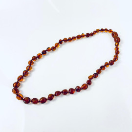 مسبحة صلاة بوذية، عنبر بلطيقي عتيق مع فواصل كرزية، عنبر مالا