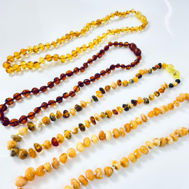 مسبحة صلاة بوذية، عنبر بلطيقي عتيق مع فواصل كرزية، عنبر مالا