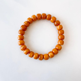 Orange Beaded Bracelet, Natural Baltic Amber