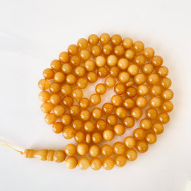 عنبر البلطيق العتيق، مسبحة إسلامية 33 خرزة، مصباحة عنبر البلطيق الطبيعي