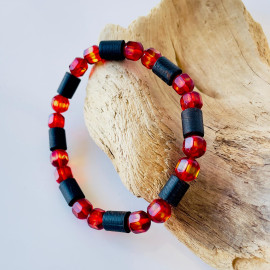 سوار عنبر البلطيق الأصلي المصنوع يدويًا عالي الجودة باللون الليموني الشفاف