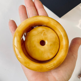 copy of Cognac / Yellow Baltic Amber Bracelet 41.50 grams