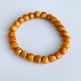 سوار مطرز بالعنبر: طراز كلاسيكي مع عنبر البلطيق الأصلي وعنبر ألماني برتقالي عتيق