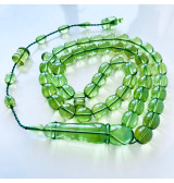 Islamic Prayer Beads (Misbaha) Made of Green Amber Beads