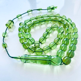 كونياك عنبر طبيعي سبحة اسلامية مصنوعة من كهرمان...