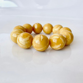copy of Vintage Butterscotch Amber Bracelet, Egg Yolk Amber Bracelet,  Amber Beaded Bracelet