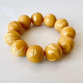 copy of Vintage Butterscotch Amber Bracelet, Egg Yolk Amber Bracelet,  Amber Beaded Bracelet