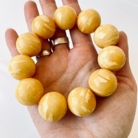 copy of Vintage Butterscotch Amber Bracelet, Egg Yolk Amber Bracelet,  Amber Beaded Bracelet