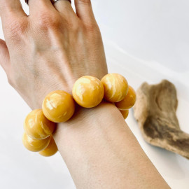copy of Vintage Butterscotch Amber Bracelet, Egg Yolk Amber Bracelet,  Amber Beaded Bracelet