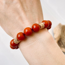 Vintage Amber Bracelet, Natural Amber Beaded Bracelet