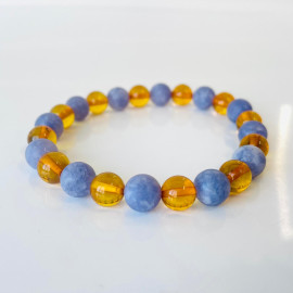 Delicate Beads Bracelet Natural Amber